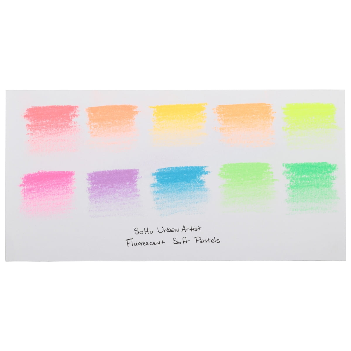 SoHo Urban Artist Soft Pastels Set of 10 Bright Fluorescent Neon Colors, Vibrant Pastel Sticks for Art, Drawing, Blending, Layering, Shading