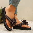 thumbnail image 4 of Dakaela Women's Flower Flip Flops 2026 Yoga Mat Slip on Flat Thong Sandals Summer Beach Slides Casual Walking Slippers for Travel Vacation Size 6-10, 4 of 6