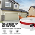 thumbnail image 4 of CAFORKP Universal Garage Door Seal Strip, 34 FT Total Length for Top and Sides Weather Sealing, 4 of 11
