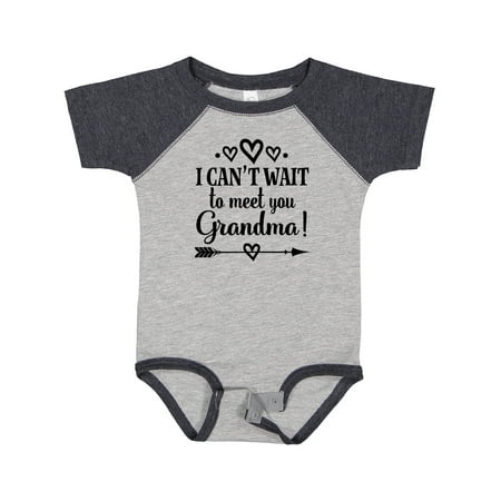 

Inktastic I Can t Wait to Meet You Grandma Baby Announcement Gift Baby Boy or Baby Girl Bodysuit