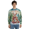 thumbnail image 4 of Merry Christmas Santa Reindeer Antlers Cavalier King Charles Spaniel Sleigh Xmas Winter Holiday All Over Print 3D Sweatshirt Unisex Merch Dog Lover Gifts - 00023, 4 of 6