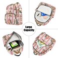 thumbnail image 5 of FORMRS Mini Backpack Purse for Women Travel Daypack Casual Shoulder Bag, Green Christmas Houses, 5 of 7