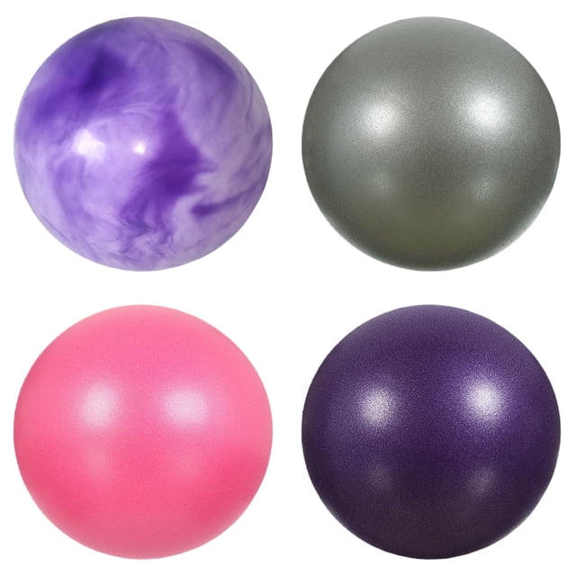 WUSUOWEI 4PCS Inflatable Playground Toy,9 Inches,Yoga Tool,Strength Tool,Kickball Toy with Pumping Tool,Marbleized Bouncy Large Rubber Sensory Toy,for Kids Indoor and Outdoor Play,Exercise Gym