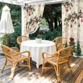 thumbnail image 4 of Outdoor Curtains for Patio Waterproof, Christmas Tree Outdoor Privacy Panels Grommet, Farmhouse Winter Ball Berry Snowflakes Blackout Outside Curtains for Porch/Cabana 54"x108", 1 Panel, 4 of 8