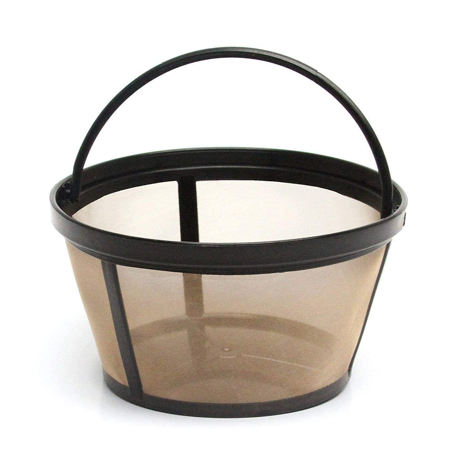 8-12/10-12 Cup Coffee Filter Basket Style Reusable Stainless Steel Cylinder Mesh 