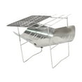 thumbnail image 3 of Parrilla portátil para barbacoa, parrilla de carbón, parrilla de leña, parrilla ultraligera plegable para exteriores, fogata para patio trasero y Con 3 brochetas de red, 3 of 9