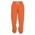 thumbnail image 4 of WTXUE Sweatpants, Scrub Pants Women's Solid Color Casual Sports Tie Up Waist with Sweater Material Pants, Slacks Pantalones De Mujer, Orange, 4 of 4