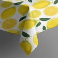 thumbnail image 3 of Yellow Lemon Fruit Slices White Pattern Rectangle Tablecloth 60"x84",Waterproof Polyester Rectangle Table Cloth, Wipeable Spillproof Polyester Tablecloth for Dining, Camping, Indoor and Outdoor, 3 of 5