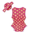 thumbnail image 4 of MJTBGFSWG Baby Girls' Clothing 24 Months Baby Boys Girls Dot Romper Toddlers Outfits Playsuits + Headband Jumpsuit Size 12-18 Months, 4 of 7