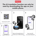 thumbnail image 3 of MINISO X30 AI  Translation Real-Time  Open Headphones Supports 135 Languages Wireless Headphones IPX5, 3 of 9