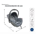thumbnail image 3 of Portabebé Autoasiento D’bebé Mai Travel 3 En 1 Gris Claro, 3 of 5