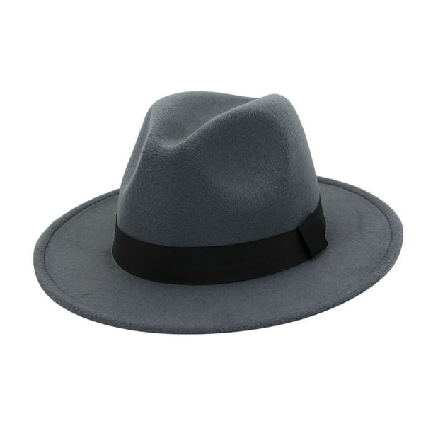 ¡Rebaja! Sombrero ancho vintage Fdelink para hombre y mujer con hebilla ajustable, estilo Outback Hats (gris claro).