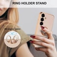 thumbnail image 2 of czcpp-Electroplated Magnetic Ring Holder Case for Samsung Galaxy A56 5G, 360 Degree Rotation Metal Anti-Drop Finger Ring Holder Magnet Car Holder Soft Slim Silicone Shockproof Cover - Light Pink, 2 of 4