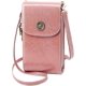 thumbnail image 1 of Bolso de cuero rosa para teléfono celular mujer zhang ming pequeño bolso cruzado con tarjetero y cremallera 20x12x4cm, 1 of 5