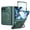 Green, variant on Corliven for Apple iPhone Duo Case with Tempered Glass Screen Protector Included, Hinge Protection, Kickstand and Shockproof Hard PC Protection, Gold