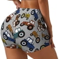 thumbnail image 1 of Balery Color Tractor Pantalones cortos de entrenamiento estampados para mujer, sin costuras, ajustados, para gimnasio, yoga, correr, deportes, ejercicio activo, fitness.-X-Large, 1 of 8
