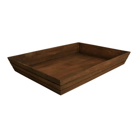 

Wald Imports 8550-LG 22 in. Dark Stained Wood Grooved Serving Tray