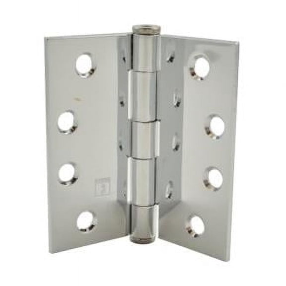 4 x 4 in. Full Mortise Five Knuckle Plain Bearing Standard Weight Hinge, No. 008507 Bright Chrome