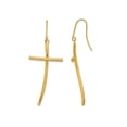 thumbnail image 1 of 10K Polished Yellow Gold Cross Dangle Earrings, 1 of 4