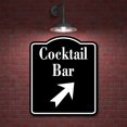 thumbnail image 2 of Cocktail Bar 45 Degree Up Right Arrow BLACK Aluminum Composite Sign, 15"x18", 2 of 7