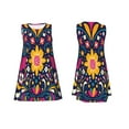 thumbnail image 3 of Vsdgher Cinco De Mayo Floral Print Summer Dresses for Women Casual U Neck Beach Dress Sleeveless Tank Loose Sundress with Pocket -Small, 3 of 7