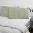 thumbnail image 4 of Sage Green Queen Size Pillow Cover, Pillowcase Protectors with Zipper, Breathable Decorative Throw Pillow Case Cover, Geometric Flower Leaf Diamond Plaid Retro Pillow Shams for Couch Sofa 20x30Inch, 4 of 8