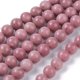 thumbnail image 1 of Natural Rhodonite Bead Strands Round 8mm Hole: 1mm about 45~47pcs/strand 15 inch, 1 of 3