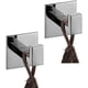 thumbnail image 1 of Ganchos para toallas de baño para cocinas, construcción de acero inoxidable resistente a la corrosión, ahorro de espacio versátil, tornillos ocultos, acabado cromado pulido, 2 piezas, 1 of 4