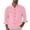 Pink, variant on Men's Shirts Solid Color Casual Loose Business Long Sleeve with Double Pocket Shirt Top L