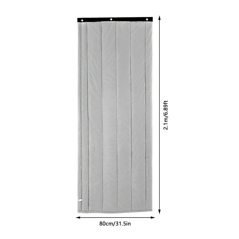 Coffee/Gray Thermal Insulated Door Curtain Soundproof Blanket Noise Barrier  83