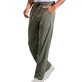thumbnail image 2 of SHTXOZHI Men's Elastic Waist Sweatpant Pants with Pockets Drawstring Solid Color Lounge Pants, 2 of 5