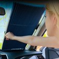 thumbnail image 2 of Car Windshield Sunshade Curtain Automatic Retractable Foldable Sun Visor Cover for Automotive Interior Sun and Heat, 2 of 4
