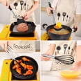 thumbnail image 2 of Juego de utensilios de cocina con mango de silicona de acero inoxidable, 15 piezas, cubo de almacenamiento, espátula para cocinar, utensilios de cocina de silicona a granel, 2 of 2
