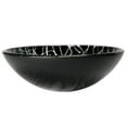 thumbnail image 6 of Black and Silver Streamers Round Glass Vessel Sink, 6 of 8