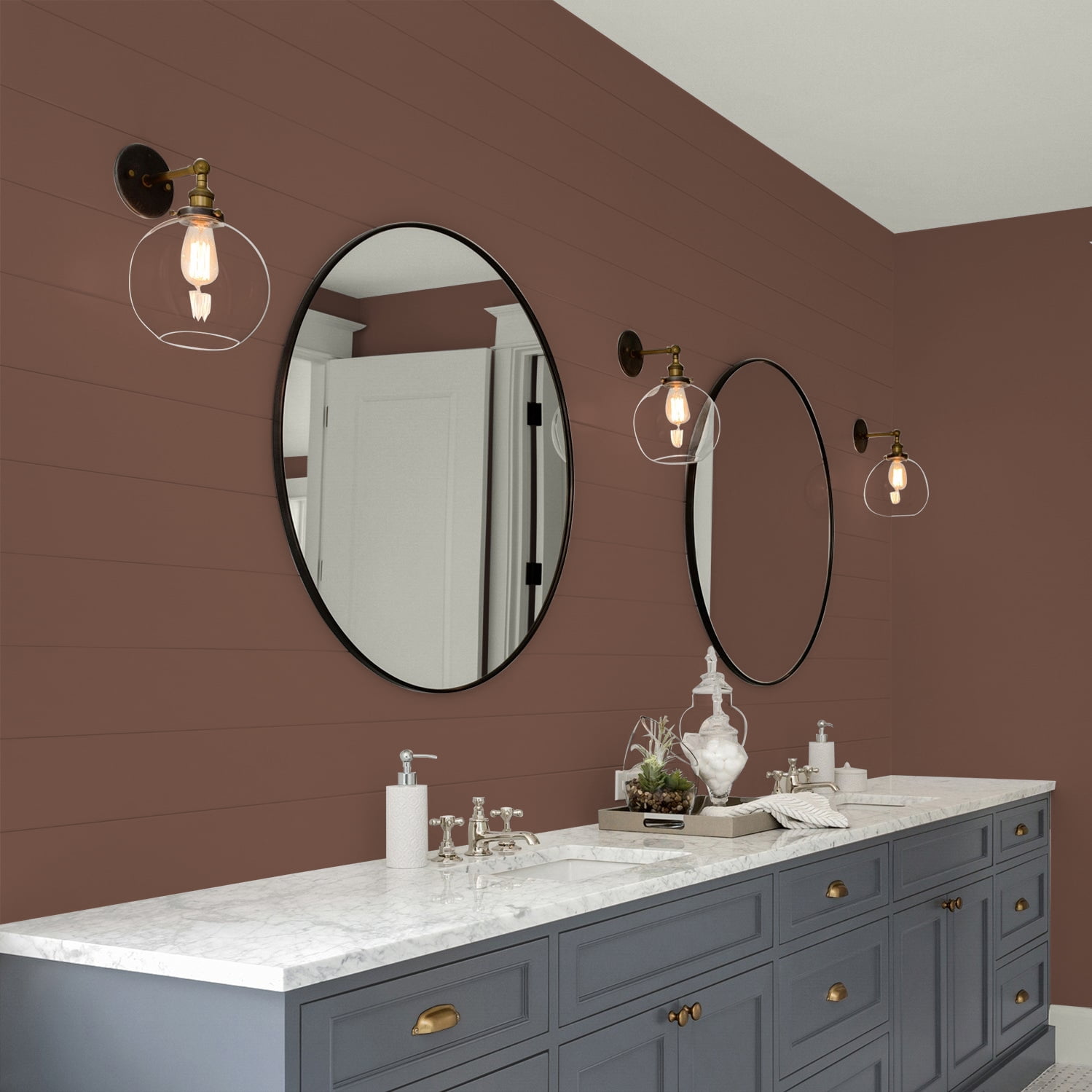 Glidden One Coat Interior Paint and Primer, Bigfoot / Brown, 1-Quart, Eggshell