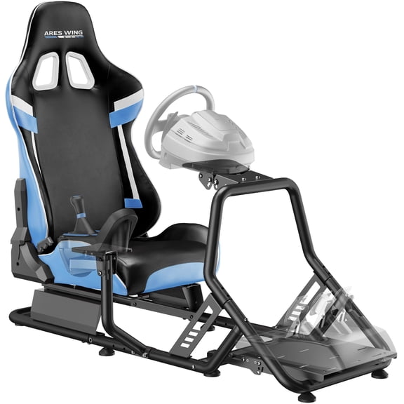 Sim Racing Cockpit with Seat, Formula & GT Racing Simulator Stand, Compatible with Logitech, Thrustmaster, Fanatec, Moza for PS5, PS4, Xbox & PC