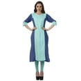 thumbnail image 2 of Moomaya Vêtements Ethniques pour Femmes Kurta Punjabi Longue Droite pour Femmes Robe Indienne Décontractée, 2 of 6