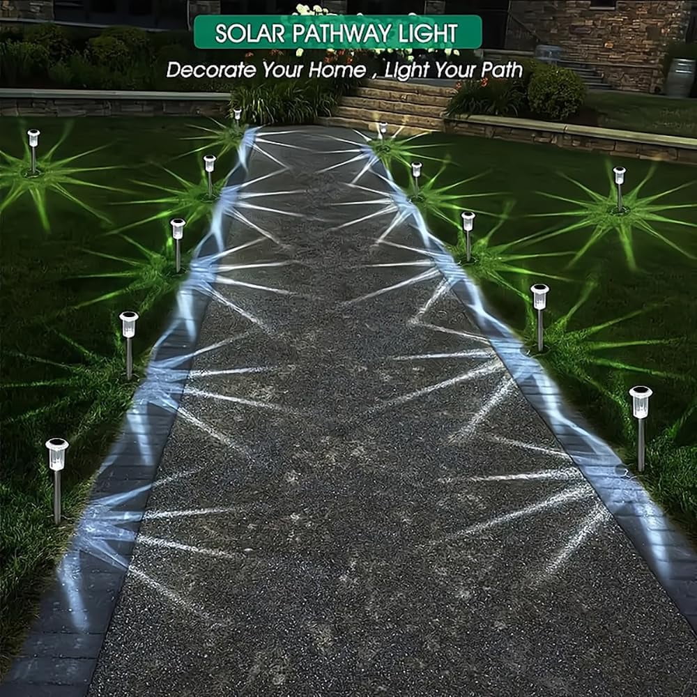 Solar Pathway Lights Outdoor – Waterproof Warm White LED Landscape Lighting for Yard, Garden, Driveway, Walkway, Patio, Lawn, Path (6)