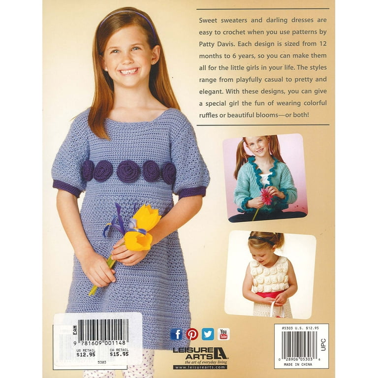 Leisure Arts SweatersandDresses For Girls Crochet Book - Walmart.com