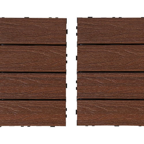 10 Case 1 x 1 NewTechWood US-QD-ZX-IP Ultrashield Naturale Outdoor Composite Quick Deck Tile Brazilian Ipe