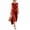Red, variant on Womens Dresses for Wedding Guest Sleeveless Round Neck Twist Knot Front Waist Detail Maxi Dress Casual Loose Boho Flowy Beach Sundress Long Vacation Gown Outfit