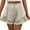Beige, variant on Cute Shorts for Women! Women's Double Layer Layered Shorts Casual and Comfortable with Tied Elastic Waistband and Short Pants Running Shorts for Women Beige XL