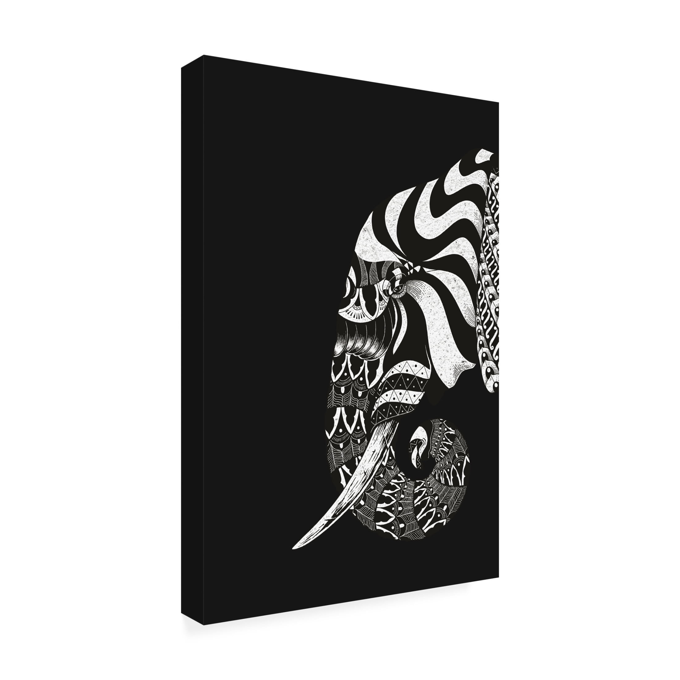 Trademark Fine Art jay stanley Ornate Elephant Canvas Wall Art