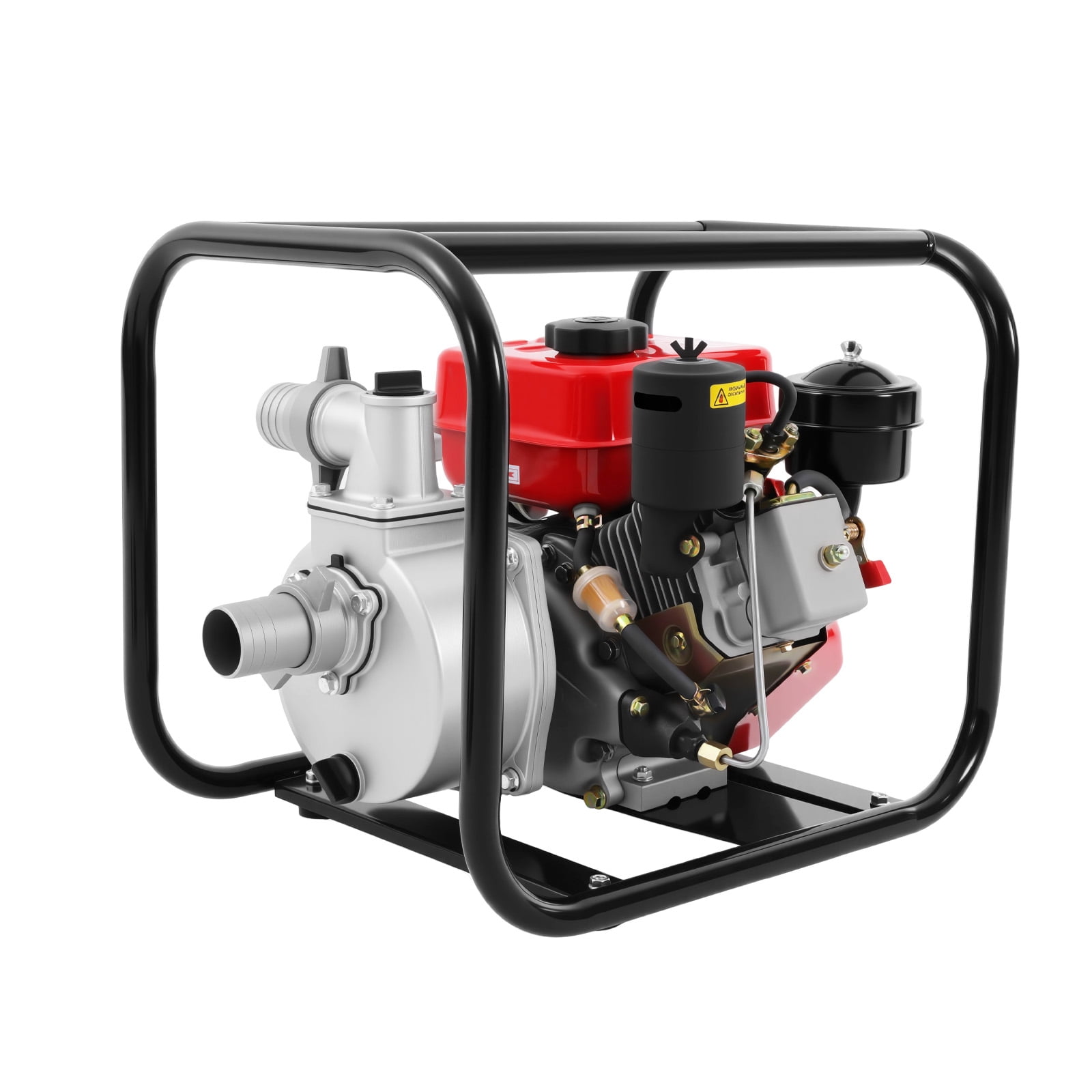ToppiJoy 4 Stroke Diesel Engine Water Pump, 3HP 2-inch Diesel Powered Trash Water Transfer Pump, 3600 RPM Horizontal Air Cooling Single-cylinder Pressure Irrigation Water Pump for Irrigation Pool