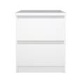 thumbnail image 3 of Tvilum Scottsdale 2 Drawer Bedroom Nightstand for Adults, White High Gloss, 3 of 11