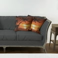 thumbnail image 7 of Ambesonne Tropical Throw Pillow Cover 2 Pack, Twilight Coconut Palms, 18", Coral Orange Brown, 7 of 7