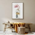 thumbnail image 3 of wall26 Framed Canvas Wall Art A Bouquet of Pink Tulips Flower in a Glass Botanical Plants Watercolor Abstract Modern Relax/Calm Pastel for Living Room, Bedroom, Office - 16x24 inches, 3 of 4