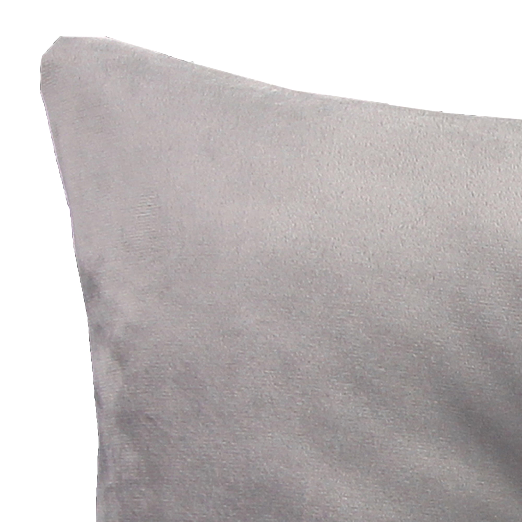 Jordan Manufacturing 16" x 16" Light Gray Solid Square Tufted Decorative Throw Pillow with Fabric Button