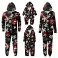 thumbnail image 7 of Hwmodou Matching Christmas Pajamas For Family Cozy Homewear Snowflake Print Hooded Loungewear8 Jammies For Women Men Couples Adult Kids, 7 of 7