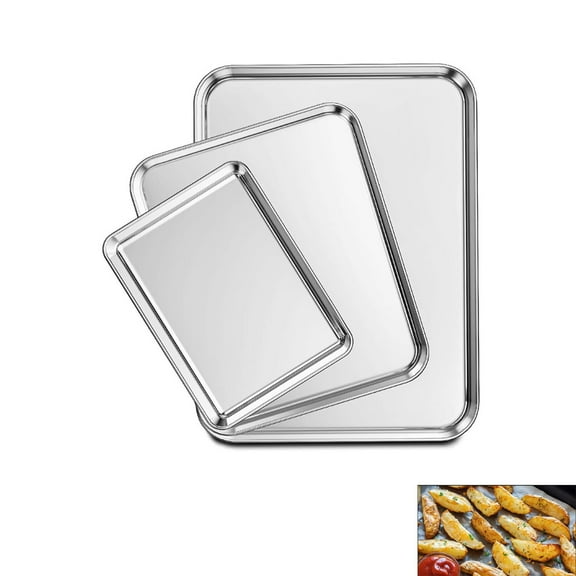 COSANO 15.96"x12.02" Stainless Steel Non-Stick Baking Sheet 3 Pack